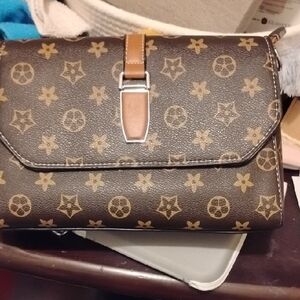 Stylish Brown Monogram Clutch